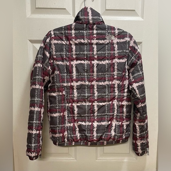 THE NORTH FACE Full Zip Puffer Ski Winter Jacket Plaid Outdoors Snow Size XS - Picture 2 of 8